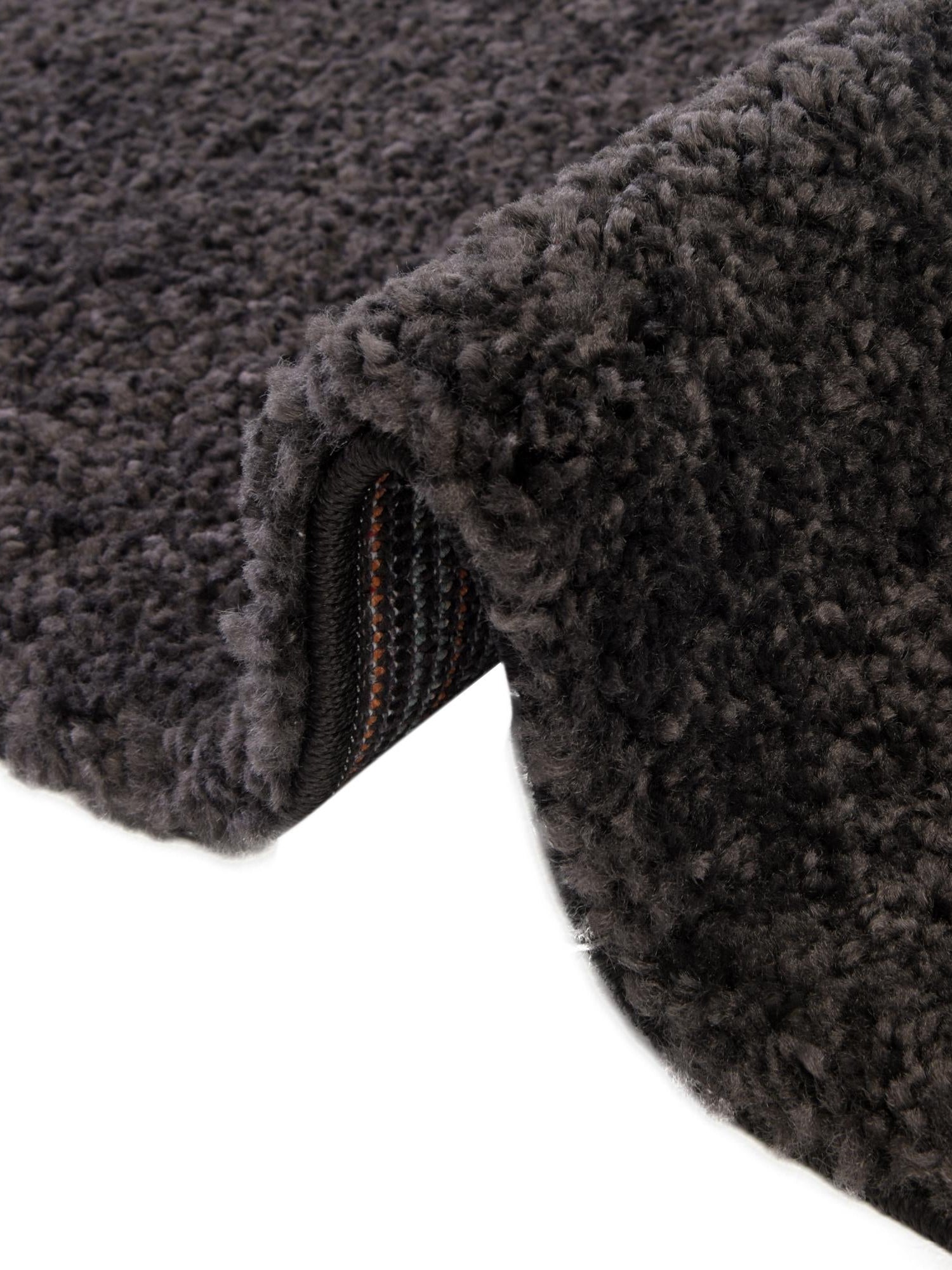 Charcoal 3' 3 x 5' 3 Solo Rectangle Area Rug Thick Soft Touch Fluffy & Plush Shaggy Pile