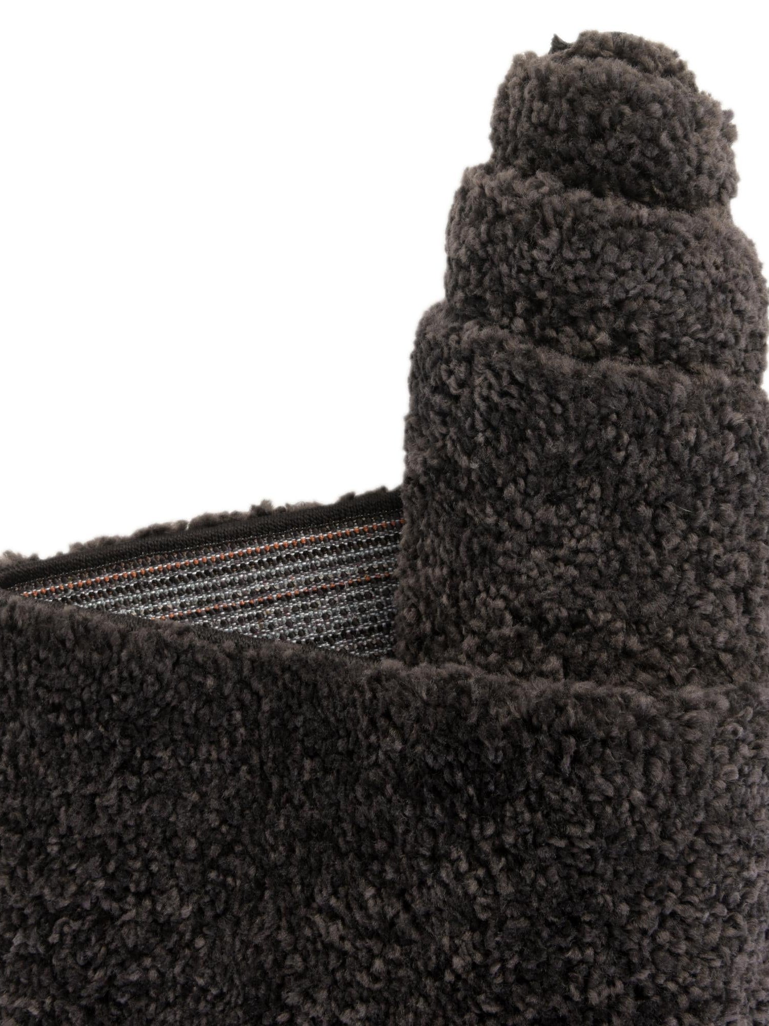 Charcoal 3' 3 x 5' 3 Solo Rectangle Area Rug Thick Soft Touch Fluffy & Plush Shaggy Pile