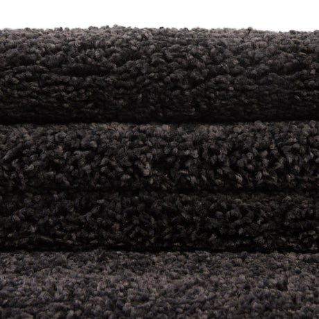 Charcoal 2' 2 x 3' 1 Solo Rectangle Area Rug Thick Soft Touch Fluffy & Plush Shaggy Pile Durable Minimalist Carpet for Classic Interior Design for Sale at Rug Engine