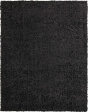 Charcoal 7' 10 x 10' Solo Rectangle Area Rug Thick Soft Touch Fluffy & Plush Shaggy Pile