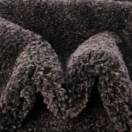 Charcoal 8' x 8' Solo Round Area Rug Thick Soft Touch Fluffy & Plush Shaggy Pile Durable Minimalist Carpet for Classic Interior Design for Sale at Rug Engine