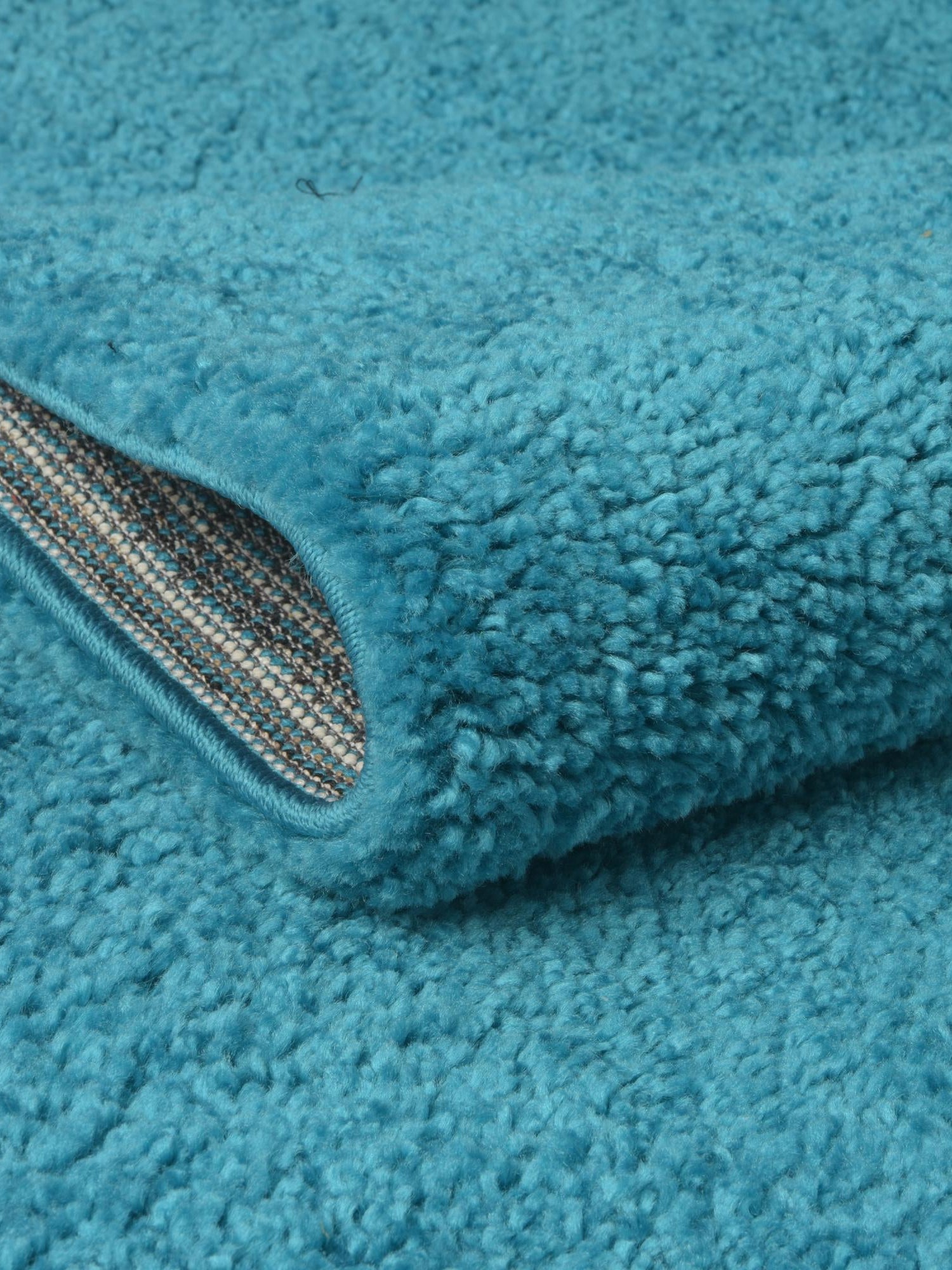 Turquoise 5' 3 x 7' 7 Solo Rectangle Area Rug Thick Soft Touch Fluffy & Plush Shaggy Pile