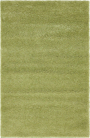 Light Green 3' 3 x 5' 3 Solo Rectangle Area Rug Thick Soft Touch Fluffy & Plush Shaggy Pile
