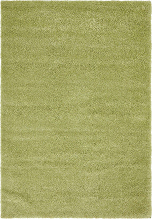 Light Green 5' 3 x 7' 7 Solo Rectangle Area Rug Thick Soft Touch Fluffy & Plush Shaggy Pile