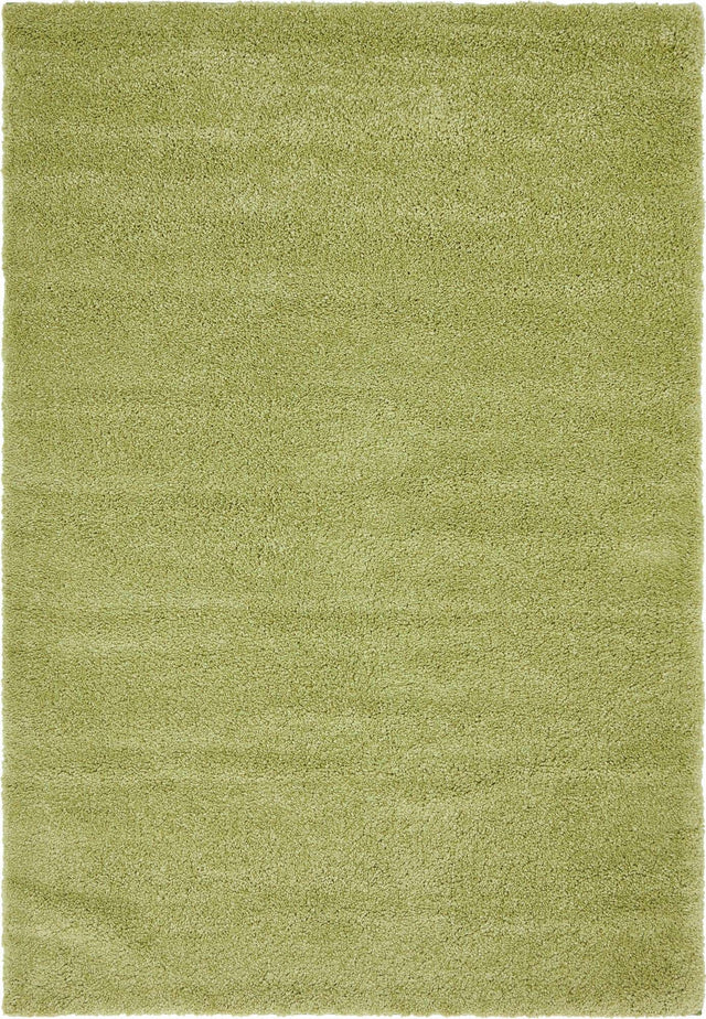 Light Green 5' 3 x 7' 7 Solo Rectangle Area Rug Thick Soft Touch Fluffy & Plush Shaggy Pile