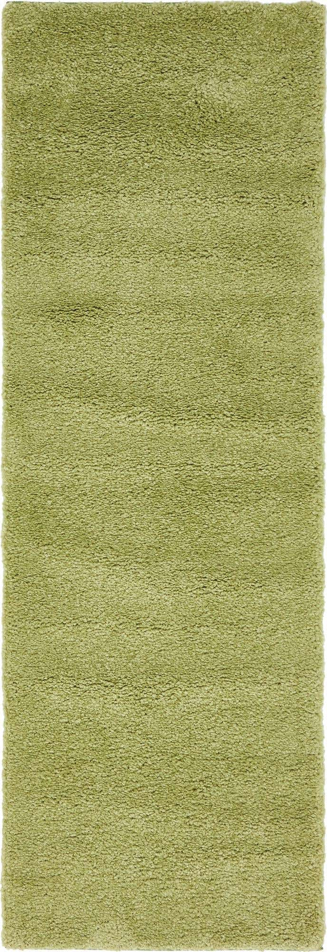 Light Green 2' 2 x 6' 9 Solo Runner Area Rug Thick Soft Touch Fluffy & Plush Shaggy Pile