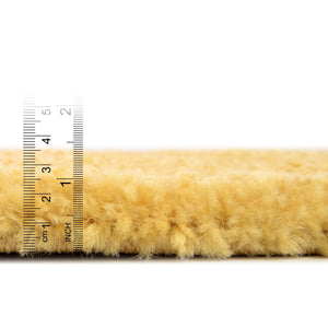 Yellow 2' 2 x 3' 1 Solo Rectangle Area Rug Thick Soft Touch Fluffy & Plush Shaggy Pile