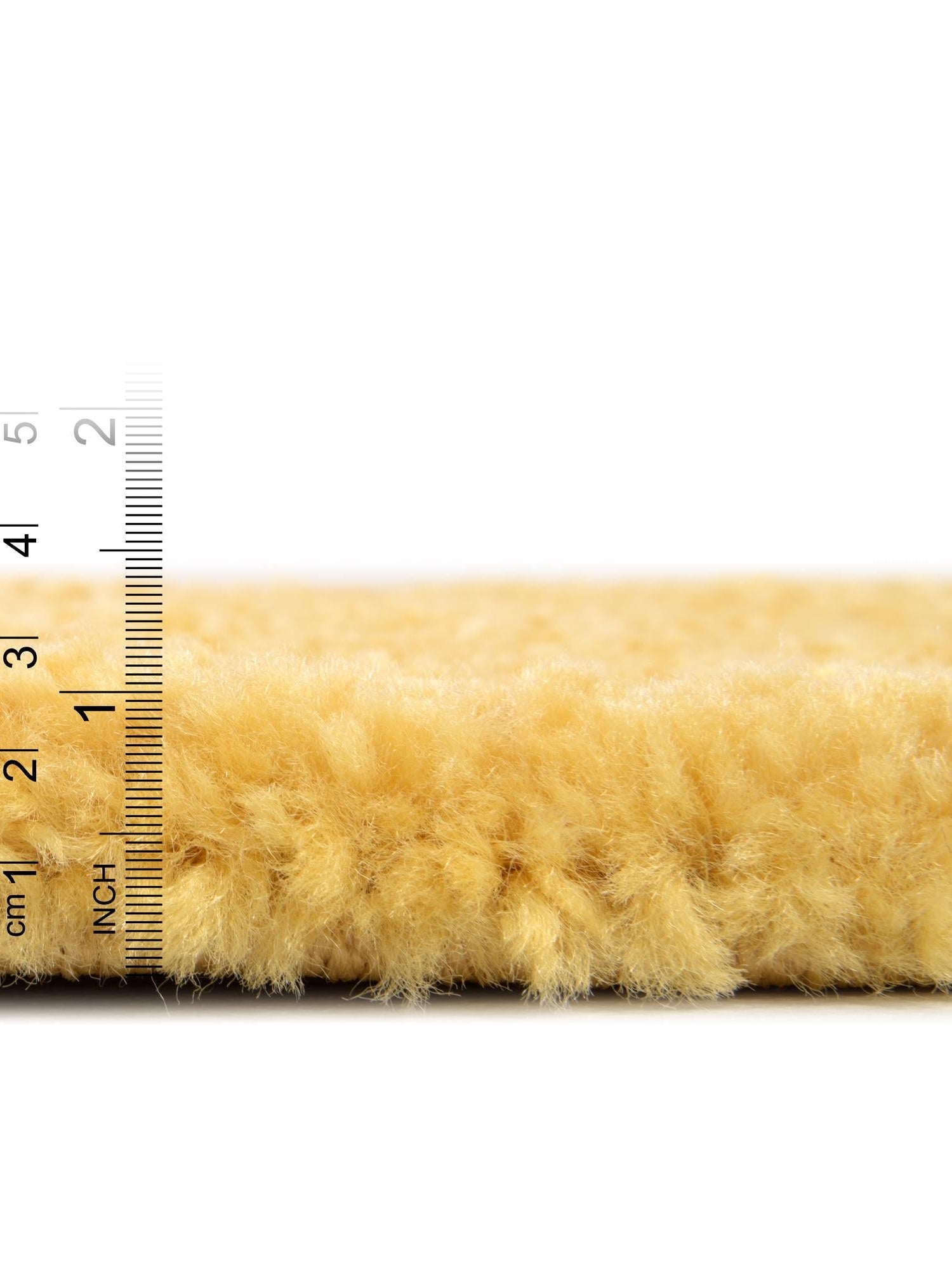 Yellow 3' 3 x 5' 3 Solo Rectangle Area Rug Thick Soft Touch Fluffy & Plush Shaggy Pile Durable Minimalist Carpet for Classic Interior Design for Sale at Rug Engine