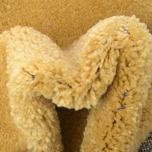 Yellow 2' 2 x 3' 1 Solo Rectangle Area Rug Thick Soft Touch Fluffy & Plush Shaggy Pile