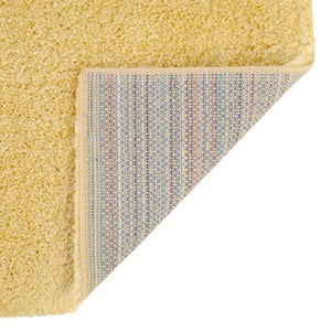 Yellow 2' 2 x 3' 1 Solo Rectangle Area Rug Thick Soft Touch Fluffy & Plush Shaggy Pile