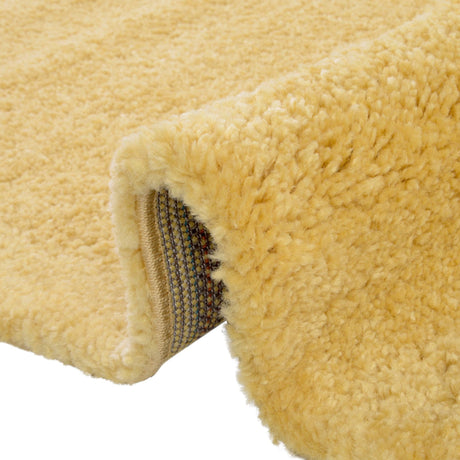 Yellow 8' x 10' Solo Rectangle Area Rug Thick Soft Touch Fluffy & Plush Shaggy Pile Durable Minimalist Carpet for Classic Interior Design for Sale at Rug Engine
