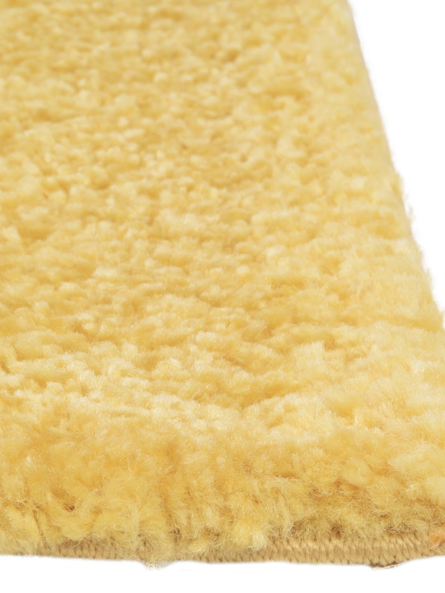 Yellow 2' 2 x 13' 1 Solo Runner Area Rug Thick Soft Touch Fluffy & Plush Shaggy Pile