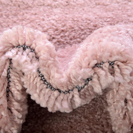 Pink 2' 2 x 3' 1 Solo Rectangle Area Rug Thick Soft Touch Fluffy & Plush Shaggy Pile Durable Minimalist Carpet for Classic Interior Design for Sale at Rug Engine