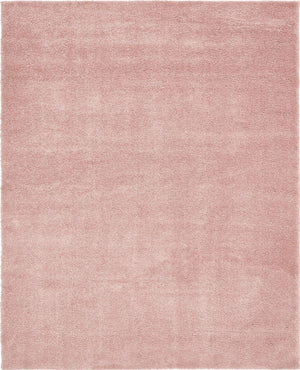 Pink 10' x 13' Solo Rectangle Area Rug Thick Soft Touch Fluffy & Plush Shaggy Pile