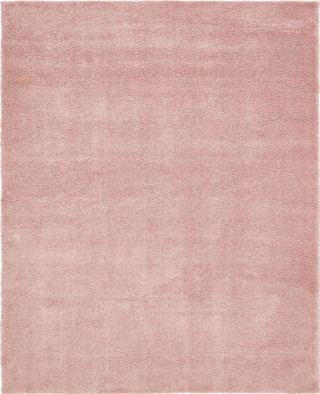 Pink 10' x 13' Solo Rectangle Area Rug Thick Soft Touch Fluffy & Plush Shaggy Pile