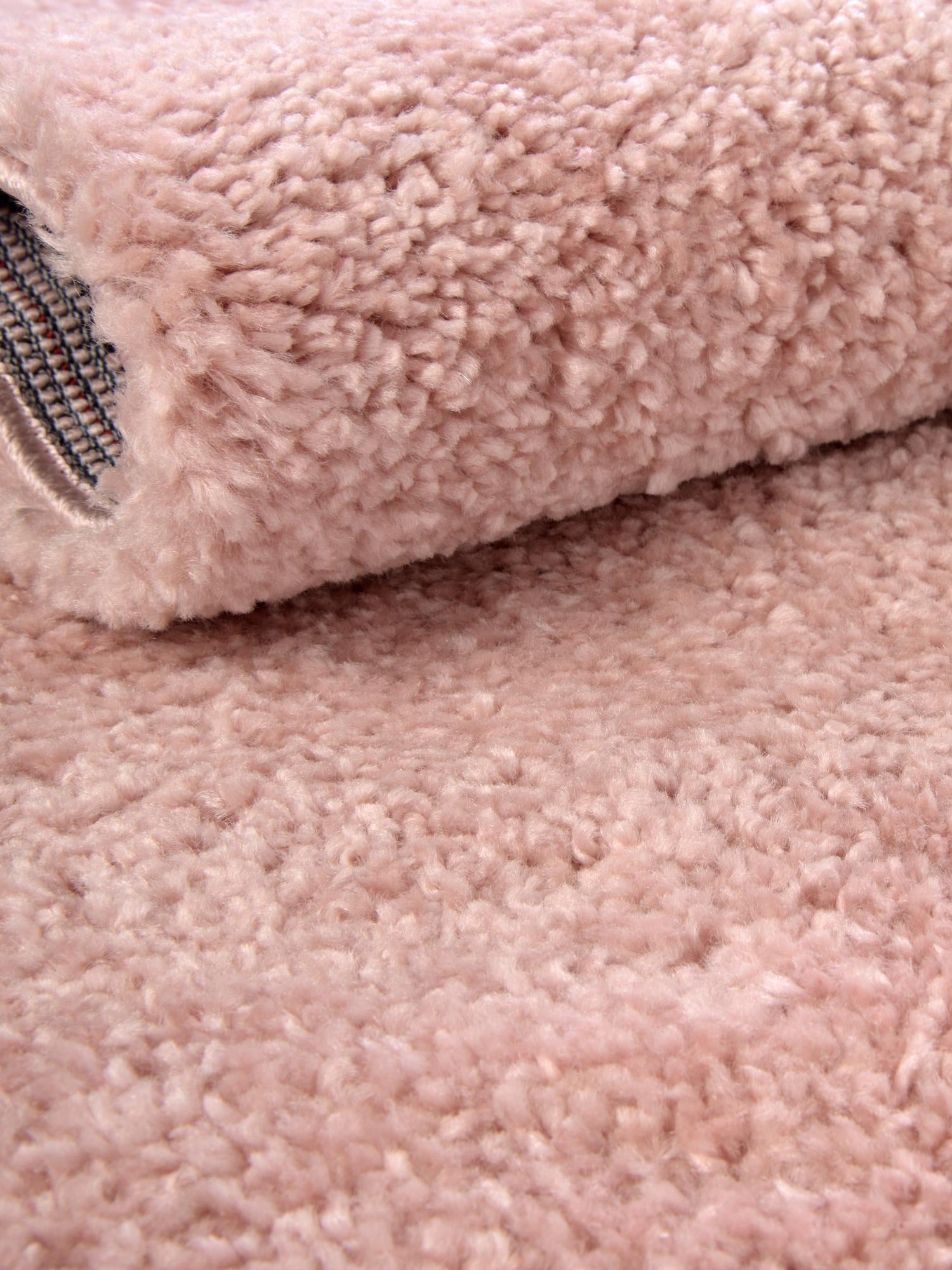 Pink 6' 1 x 6' 1 Solo Round Area Rug Thick Soft Touch Fluffy & Plush Shaggy Pile Durable Minimalist Carpet for Classic Interior Design for Sale at Rug Engine