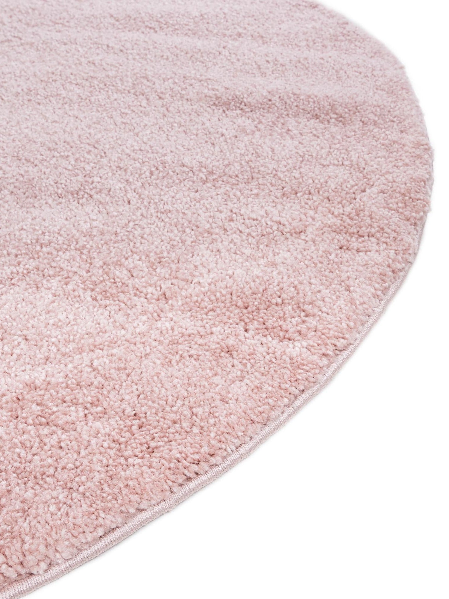 Pink 6' 1 x 6' 1 Solo Round Area Rug Thick Soft Touch Fluffy & Plush Shaggy Pile Durable Minimalist Carpet for Classic Interior Design for Sale at Rug Engine