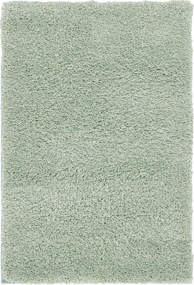 Sea Salt Blue 2' 2 x 3' 1 Solo Rectangle Area Rug Thick Soft Touch Fluffy & Plush Shaggy Pile