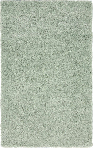 Sea Salt Blue 3' 3 x 5' 3 Solo Rectangle Area Rug Thick Soft Touch Fluffy & Plush Shaggy Pile