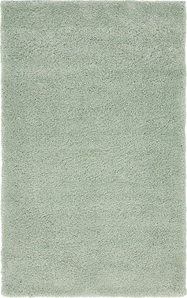 Sea Salt Blue 3' 3 x 5' 3 Solo Rectangle Area Rug Thick Soft Touch Fluffy & Plush Shaggy Pile