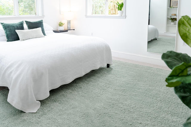 Sea Salt Blue 2' 2 x 3' 1 Solo Rectangle Area Rug Thick Soft Touch Fluffy & Plush Shaggy Pile