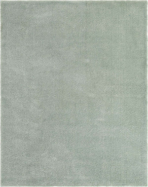 Sea Salt Blue 8' x 10' Solo Rectangle Area Rug Thick Soft Touch Fluffy & Plush Shaggy Pile