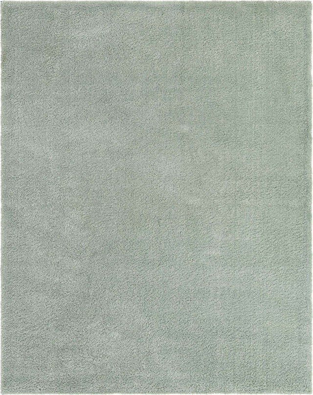 Sea Salt Blue 8' x 10' Solo Rectangle Area Rug Thick Soft Touch Fluffy & Plush Shaggy Pile