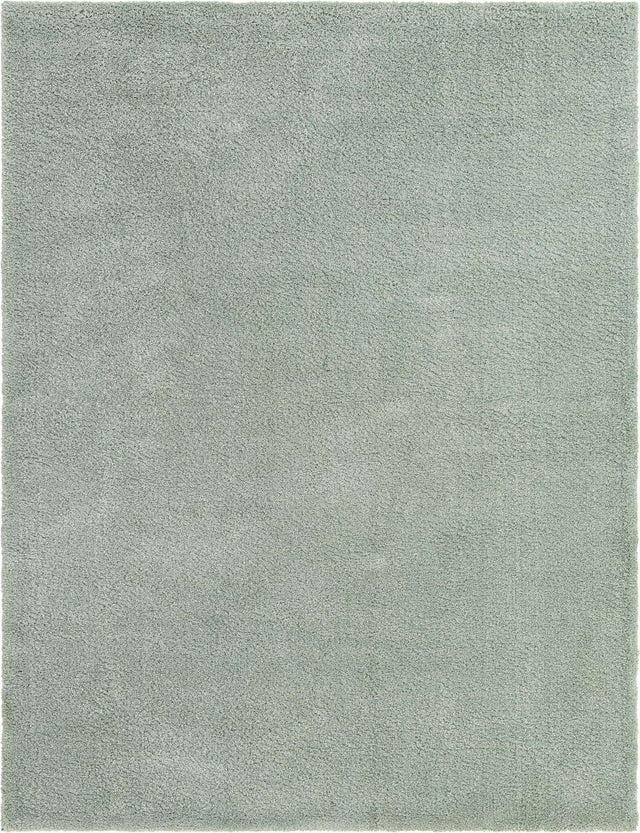 Sea Salt Blue 10' x 13' 1 Solo Rectangle Area Rug Thick Soft Touch Fluffy & Plush Shaggy Pile
