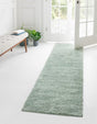 Sea Salt Blue 2' 2 x 13' 1 Solo Runner Area Rug Thick Soft Touch Fluffy & Plush Shaggy Pile