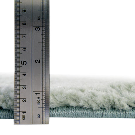 Sea Salt Blue 2' 2 x 6' 9 Solo Runner Area Rug Thick Soft Touch Fluffy & Plush Shaggy Pile Durable Minimalist Carpet for Classic Interior Design for Sale at Rug Engine