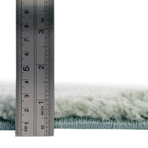 Sea Salt Blue 2' 2 x 13' 1 Solo Runner Area Rug Thick Soft Touch Fluffy & Plush Shaggy Pile