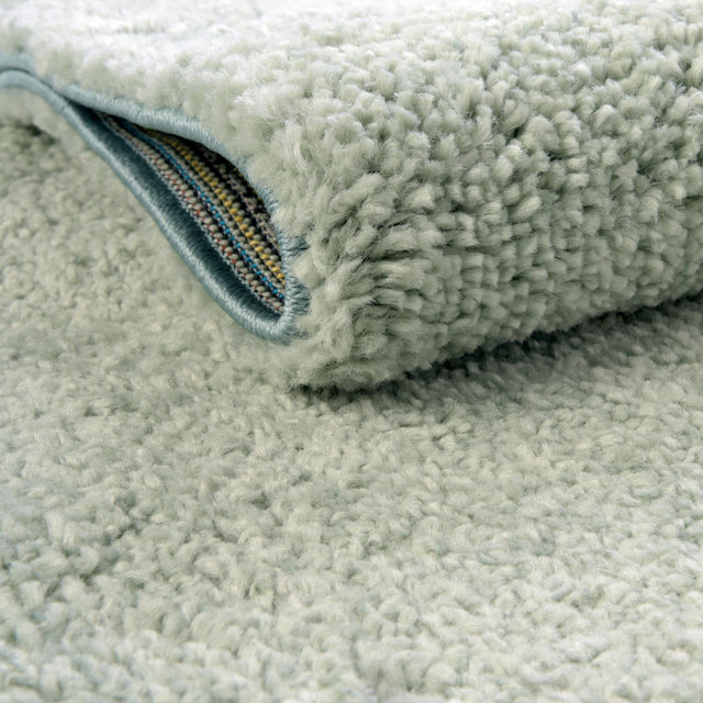 Sea Salt Blue 2' 2 x 13' 1 Solo Runner Area Rug Thick Soft Touch Fluffy & Plush Shaggy Pile