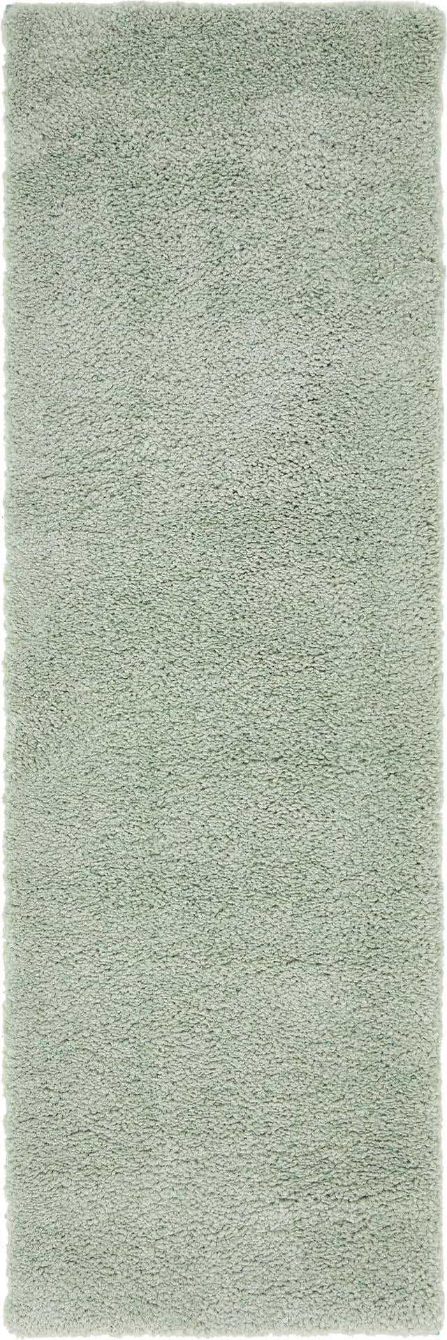 Sea Salt Blue 2' 2 x 6' 9 Solo Runner Area Rug Thick Soft Touch Fluffy & Plush Shaggy Pile