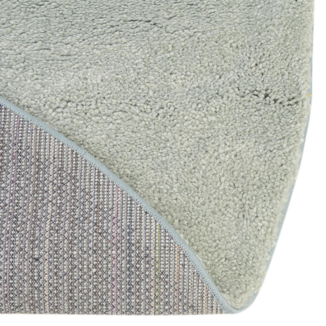Sea Salt Blue 8' x 8' Solo Round Area Rug Thick Soft Touch Fluffy & Plush Shaggy Pile