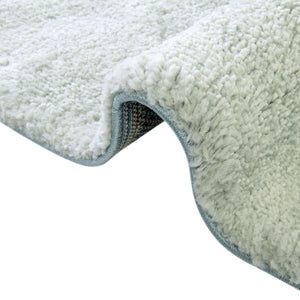Sea Salt Blue 8' x 8' Solo Round Area Rug Thick Soft Touch Fluffy & Plush Shaggy Pile