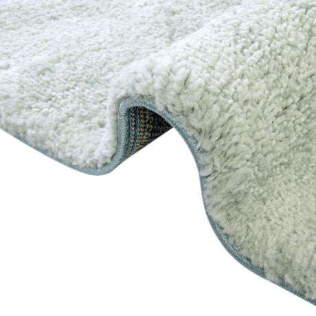 Sea Salt Blue 8' x 8' Solo Round Area Rug Thick Soft Touch Fluffy & Plush Shaggy Pile Durable Minimalist Carpet for Classic Interior Design for Sale at Rug Engine