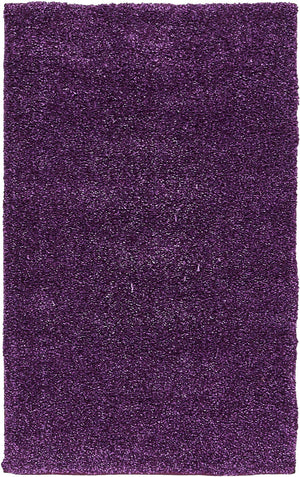 Violet 3' 3 x 5' 3 Solo Rectangle Area Rug Thick Soft Touch Fluffy & Plush Shaggy Pile