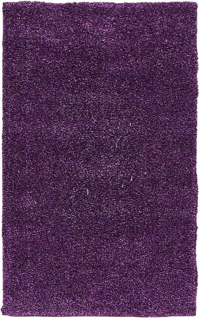 Violet 3' 3 x 5' 3 Solo Rectangle Area Rug Thick Soft Touch Fluffy & Plush Shaggy Pile