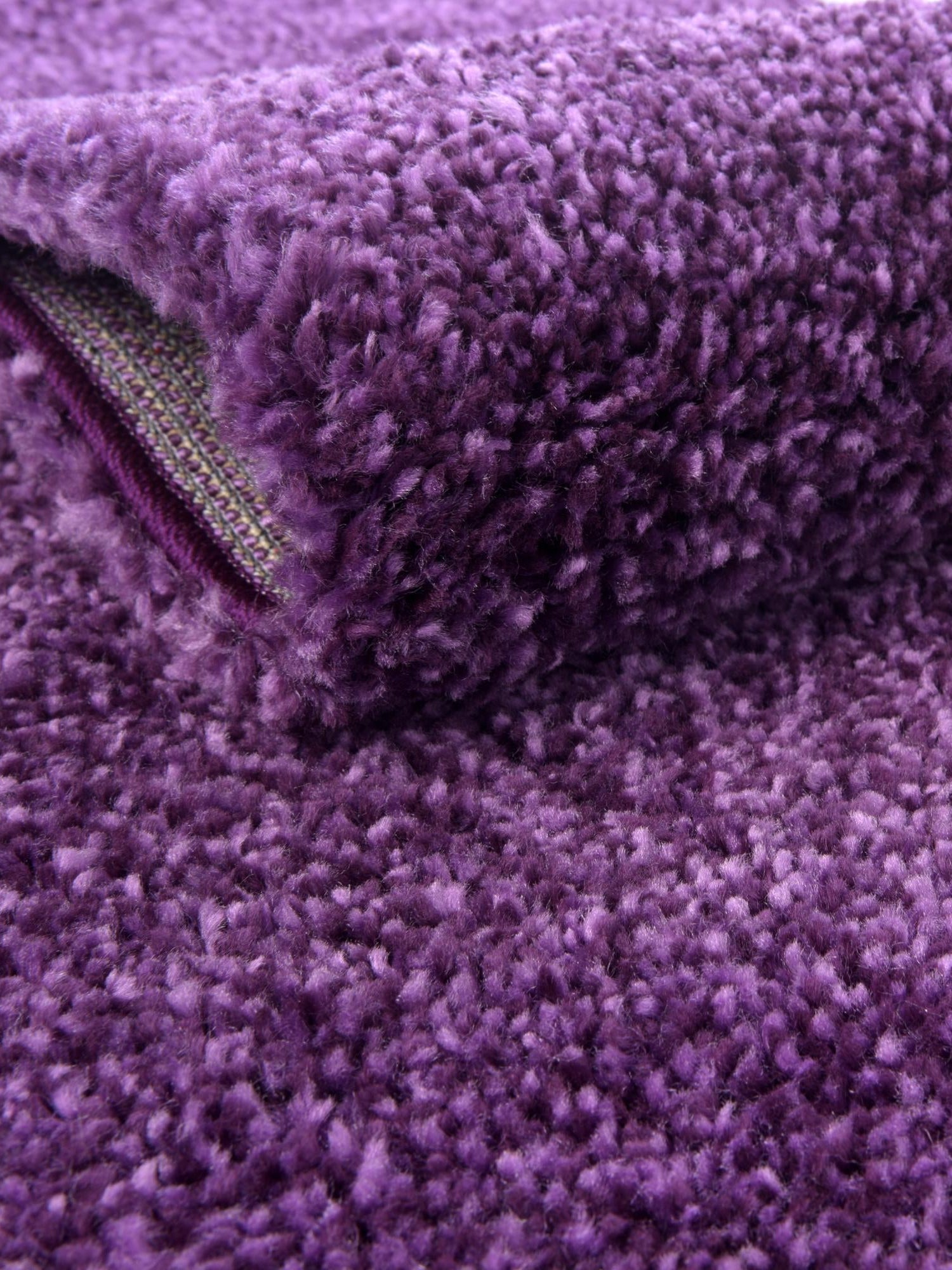 Violet 9' x 12' Solo Rectangle Area Rug Thick Soft Touch Fluffy & Plush Shaggy Pile Durable Minimalist Carpet for Classic Interior Design for Sale at Rug Engine