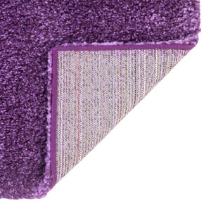 Violet 9' x 12' Solo Rectangle Area Rug Thick Soft Touch Fluffy & Plush Shaggy Pile