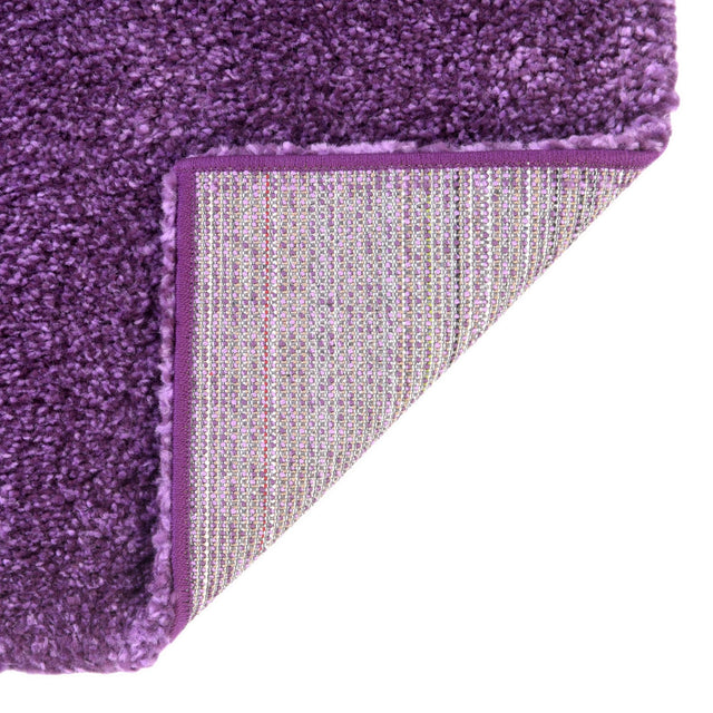 Violet 9' x 12' Solo Rectangle Area Rug Thick Soft Touch Fluffy & Plush Shaggy Pile