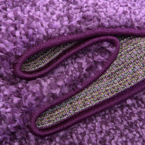 Violet 6' 1 x 9' Solo Rectangle Area Rug Thick Soft Touch Fluffy & Plush Shaggy Pile
