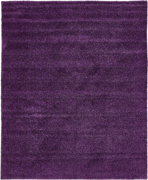 Violet 7' 10 x 10' Solo Rectangle Area Rug Thick Soft Touch Fluffy & Plush Shaggy Pile