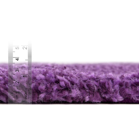 Violet 2' x 8' Solo Runner Area Rug Thick Soft Touch Fluffy & Plush Shaggy Pile Durable Minimalist Carpet for Classic Interior Design for Sale at Rug Engine