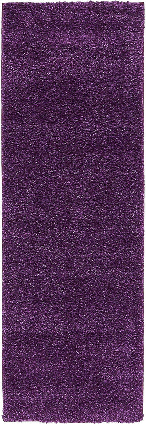 Violet 2' 2 x 6' 7 Solo Runner Area Rug Thick Soft Touch Fluffy & Plush Shaggy Pile