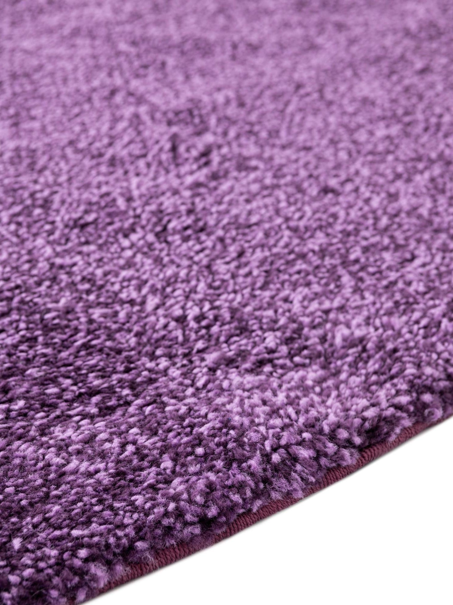 Violet 7' 10 x 7' 10 Solo Round Area Rug Thick Soft Touch Fluffy & Plush Shaggy Pile Durable Minimalist Carpet for Classic Interior Design for Sale at Rug Engine