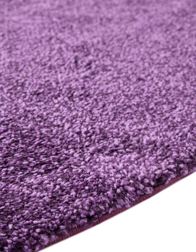 Violet 6' 1 x 6' 1 Solo Round Area Rug Thick Soft Touch Fluffy & Plush Shaggy Pile