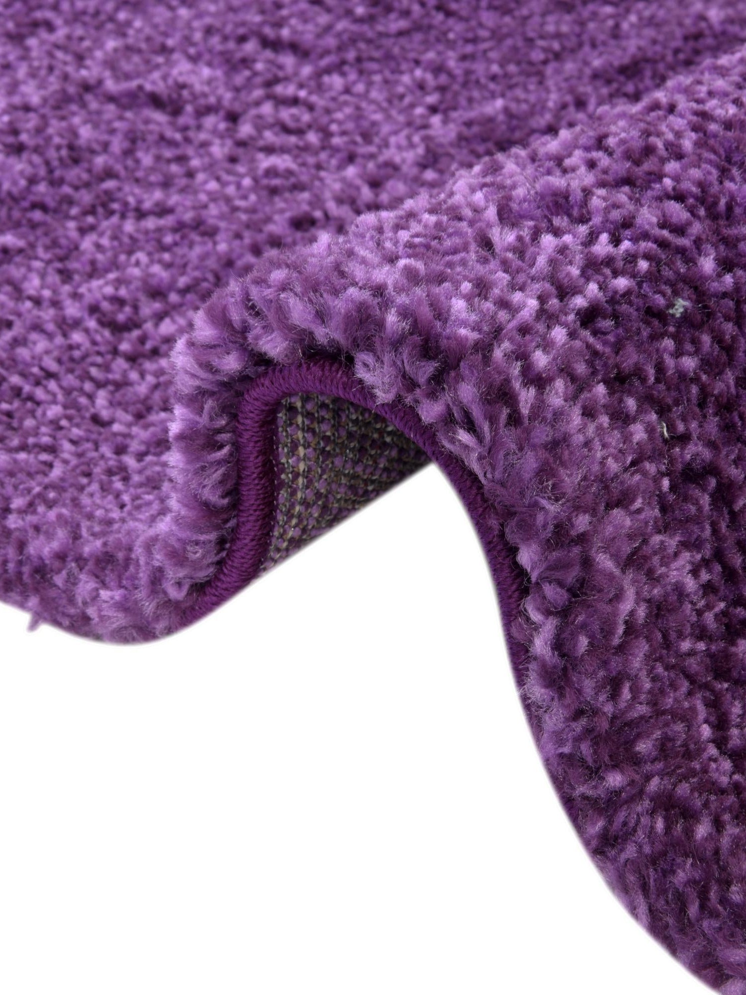 Violet 10' x 10' Solo Round Area Rug Thick Soft Touch Fluffy & Plush Shaggy Pile Durable Minimalist Carpet for Classic Interior Design for Sale at Rug Engine