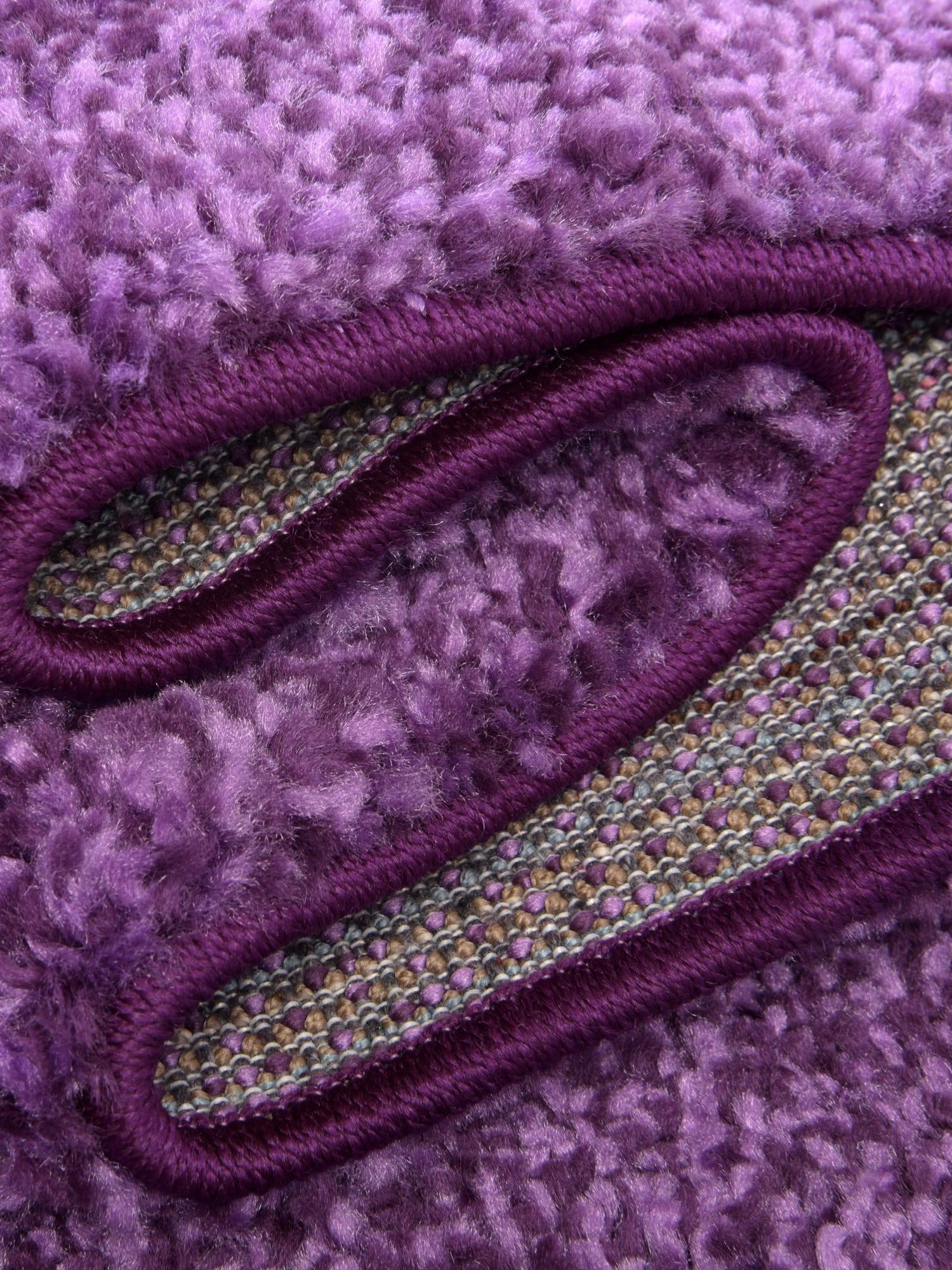 Violet 3' 3 x 3' 3 Solo Round Area Rug Thick Soft Touch Fluffy & Plush Shaggy Pile Durable Minimalist Carpet for Classic Interior Design for Sale at Rug Engine