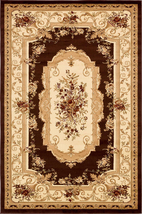 Brown 6' 1 x 9' Versailles Rectangle Area Rug